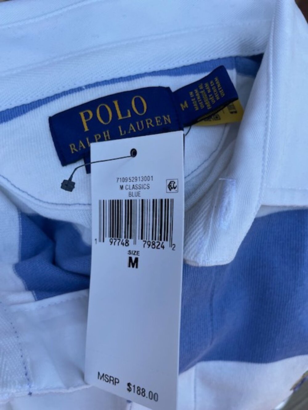 NWT POLO Ralph Lauren Striped LS Rugby Size Medium - Picture 4 of 4
